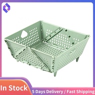 Plastic  Colander - Foldable Drain Basket with Resting Feet - Kitchen Food Strainer - Space-Saving  