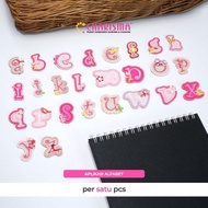 Charisma Pink Letter Patch Application - Embroidered Patch - Price Per Piece