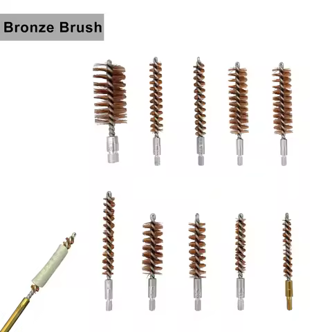 MIDUG 1 Pcs Bronze Bore Brush 12GA .17Cal .22Cal 9mm Bore Cleaning Brush for Pistol Rifle Cleaning K