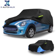 X AUTOHAUX Waterproof Car Cover Car Outdoor Full Car Cover for Mini Cooper 4DR 2014-2024 210DBlack B