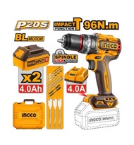 INGCO I สว่านกระแทก 96N.m ชุดแบต2ก้อน