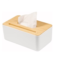 Japanese Muji Japandi Style Bamboo Wood Cover Tissue Box