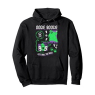 [Cross-Border European Size] Men < Christmas Eve Dream > Aoji Poji Pattern Hoodie-Black Hooded