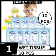 [For Babies in the Family] 10Pcs Cartoon Cute Polar Pocket Size Paper Towel/卡通可爱小北极熊袖珍纸巾