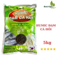 HUMIC ĐẠM CÁ HỒI 5Kg. Ra rễ đẻ nhánh mập cây nở bụi xanh lá dày lá…