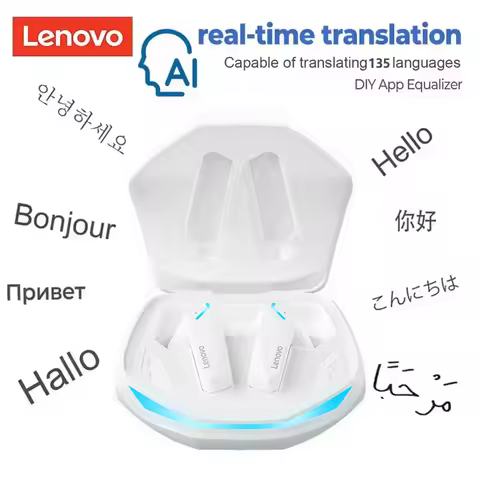 Choice Lenovo GM2Pro AI TWS Bluetooth Earphones AI Real-time Translation Headphones HiFi Smart Touch