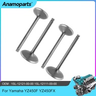Motorcycle Engine Parts Intake Exhaust Valve Set Fit Yamaha 1SL-12121-00-00 1SL-12111-00-00 YZ450F Y