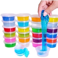 Slime Slam set 12 hộp nhiều màu sắc dạng trongng suốt có nhũ