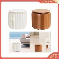 [Lovoski2] Paper Stool Furniture Foot Stool Honeycomb Structure with Cushion Foldable Chair for Home Bedroom Gifts Decorations