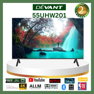 Devant 55 inch Ultra HD Web OS TV, 55UHW201 - Netflix, YouTube, Disney+, VIU ThinQ Voice Command, Sc