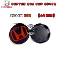 4 units Honda Mugen Rim Cap 69mm [BLACK RED] Wheel Center Caps Emblems Tyre Caps Decoration for CITY