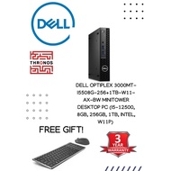 Dell OptiPlex 3000MT-I5508G-256+1TB-W11-AX-BW MiniTower Desktop PC (i5-12500, 8GB, 256GB, 1TB, Intel