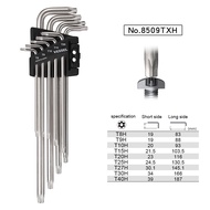 เรือหกเหลี่ยม T8ชุดประแจมือ T9 T10 T15ประแจดาว T25 T20มีรู8509BTX 8509TXH