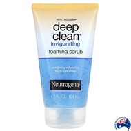 Neutrogena Deep Clean Invigorating Foaming Scrub 125ml ผลิตภัณฑ์ทำความสะอาดผิวหน้ากระจ่างใสสูตรพิเศษ