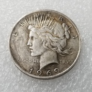 Antique Crafts American 1969, Peace Coin Silver Dollar Silver Round Collection 67-17.8