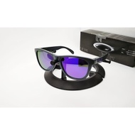 Kacamata Oakley Frogskin Hitam Ungu Polarized Grade Premium Fullset