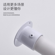 Stainless Steel Round Tube Holder High Foot Flange Seat Curtain Rod Clothes Rod Seat Bathroom Towel 