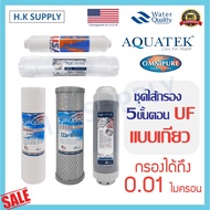 Aquatek ไส้กรองน้ำ UF / NANO 5 ขั้นตอน UF พีพี คาร์บอน เรซิ่น ยูเอฟ / นาโน โพสคาร์บอน USA PP Carbon 