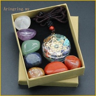 ARIN Unisex Healing Stones Kit 7 Chakra Stones Necklace for Protection Spiritual Yoga