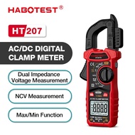 HABOTEST HT207 Digital Clamp Meter, Multimeter Voltage Tester Auto-ranging, Measures Current Voltage