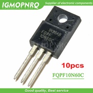10ชิ้น FQPF10N60C 10N60C 10N60 600V 9.5A MOSFET N-Channel ทรานซิสเตอร์ TO-220F ใหม่เดิม