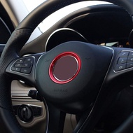 Aluminum Alloy Red Steering Wheel Decor Ring 1PCS For Mercedes CLA GLE GLC A B C W204 W246 W176 W117