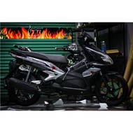 Tem Airblade AB 110 bạc đỏ dán xe đen HOT 2025