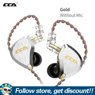 CCA หูฟัง C12 1DD + 5BA หูฟังเอียร์บัดอินเอียร์แบบไฮบริด12ไดรเวอร์เบส HIFI เพลง IEMs หูฟังตัดเสียงรบ