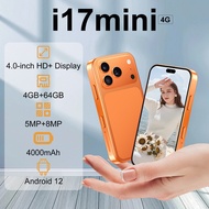 I17 Pro Max Mini Smartphone 4GB+64GB 4.0inch 4000mAh Cellphone World Clock Wifi GPS Android Phone