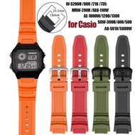 18mm Silicone Watch Band for Casio AE1200/1300/1000W/AE-1200/1100/SGW-300/400/MRW-200 Rubber Sport W