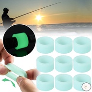 WF 1Pc Luminous Silicone Rod Stop Ring Fish Rod Handle Protective Case O-shaped Stop Ring Protector 