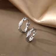 Alice 3 Basic, gentle 999 sterling silver round earrings for women K316 | HARMONY ACCESSORIE