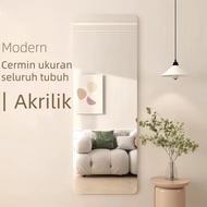 THICK VERSION 3D Acrylic Mirror Whole Body Size 120CM*40CM Stick-on (Double tape) Asthetic Anti-Shat