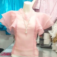 🎠 เสื้อผู้ใหญ่ มีหลายสี เสื้อออกงานบุญ ชุดไทยประยุกต์ ผ้าไหมแก้ว Size M-3XL (อก 36"-44") Thai