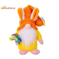 Cute Easter Gnome Gift LED Light Up Gnome Lamp with Hat for Home Orange 1 PCS