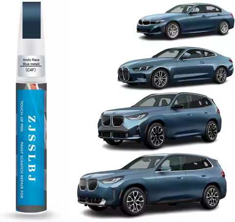 Car Touch Up Paint(Arctic Race Blue Metallic(C4F)) for BMW, Car Paint Scratch Repair Kit, Quick & Ea