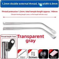 LINGSHI | Crystal Style Double Tooth Flat Outer Tooth Glass Temple 6mm Width