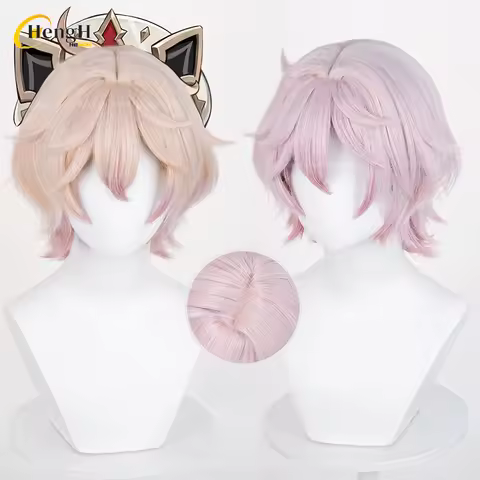 2 Colors Dahlia Synthetic Wig Game Short 30cm Mixed Color Wigs Heat Resistant Hair Halloween Party C