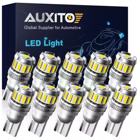 AUXITO 10x W5W T10 LED Bulbs Car Parking Position Lights Canbus Interior Light 6500K 168 194 For BMW