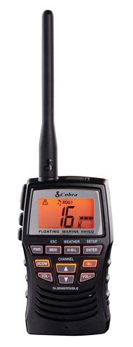 Cobra Marine Radio - MR HH150 FLT - 3 Watt, Floating, Long Range, Handheld, VHF Radio, NOAA, Interna