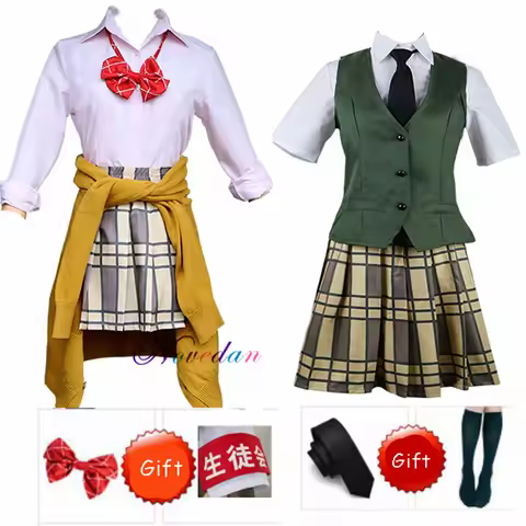 Anime Citrus Cosplay Costume Wig Aihara Yuzu / Aihara Mei Uniform Outfit Necktie Shirt Skirt Vest / 