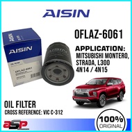 AISIN Oil Filter for Mitsubishi Montero Gen 3, Strada, L300 4N14 / 4N15 Engine - OFLAZ-6061 (C-312)