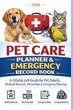 Pet Care Planner & Emergency Record Book Fillable Pet Information: A Practical 6×9 Pet Organizer for