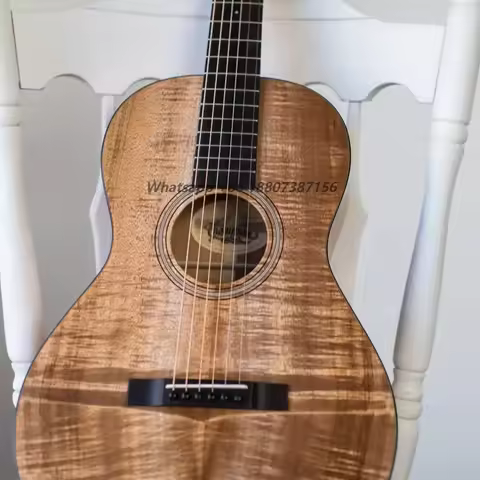 36 Inch High Quality Handmade All Solid Koa Acoustic Guitar Custom Guitar