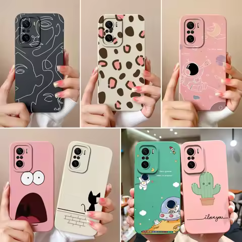 Case For Redmi K40 Pro K40S K40Gaming Shell Stylish Simplicity Style Liquid Silicone Phone Back Cove