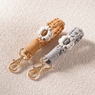 手工編織迷你花花 手機短繩