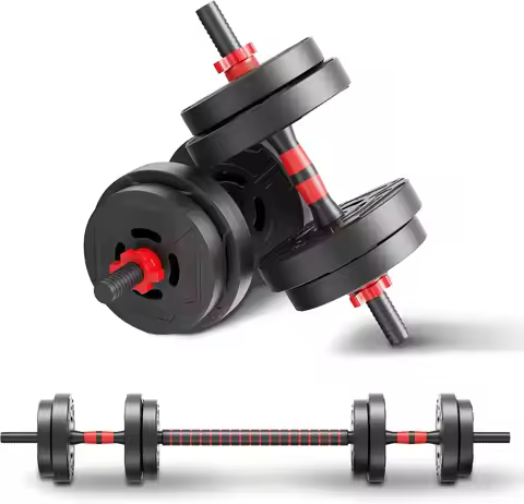 22lb 2-in-1 Adjustable Dumbbell & Barbell Set for Home Exercise & Fitness