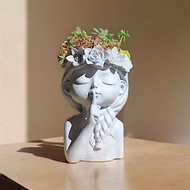 Aesthetic Concrete Flower Vase Succulent Cactus Statue Pot/ Content video Photo Prop/