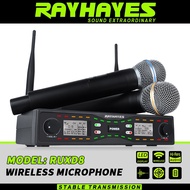 RAYHAYES Microphone Wireless System Professional UHF Karaoke Singing Mic Set for Home KTV