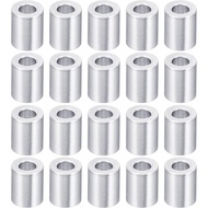 PATIKIL M4 Aluminum Spacer, 20 Pack 4.2mm ID x 8mm OD x 10mm L Spacer Plain Finish Spacer Fit for M4